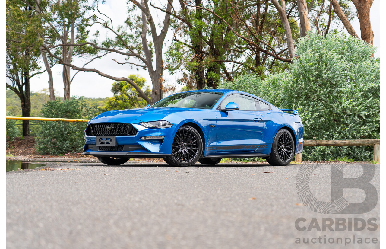 3/2021 Ford Mustang GT Fastback FN MY21 2d Coupe Velocity Blue V8 5.0L