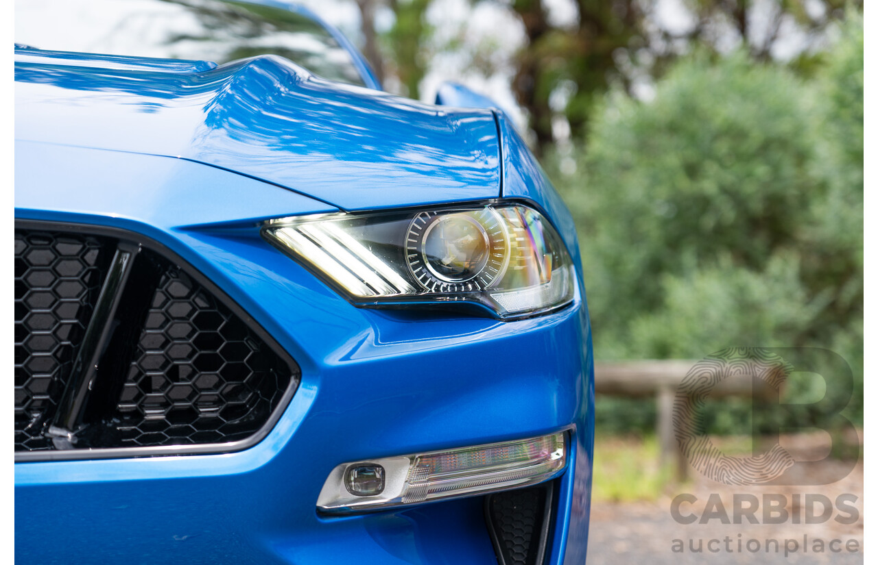 3/2021 Ford Mustang GT Fastback FN MY21 2d Coupe Velocity Blue V8 5.0L