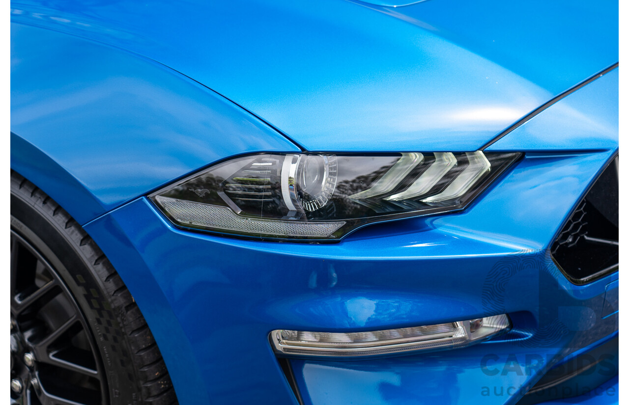 3/2021 Ford Mustang GT Fastback FN MY21 2d Coupe Velocity Blue V8 5.0L