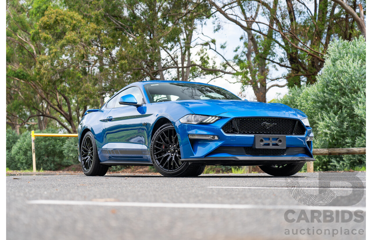 3/2021 Ford Mustang GT Fastback FN MY21 2d Coupe Velocity Blue V8 5.0L