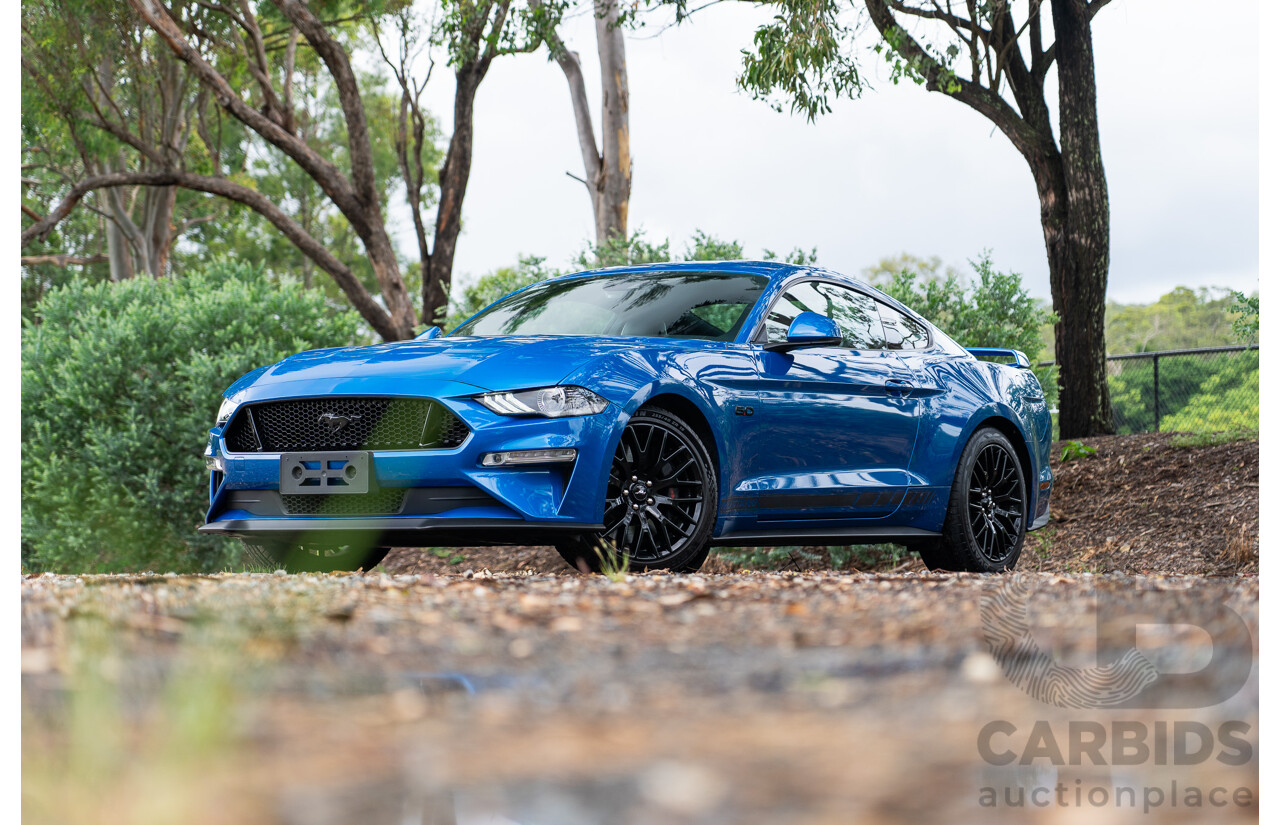 3/2021 Ford Mustang GT Fastback FN MY21 2d Coupe Velocity Blue V8 5.0L
