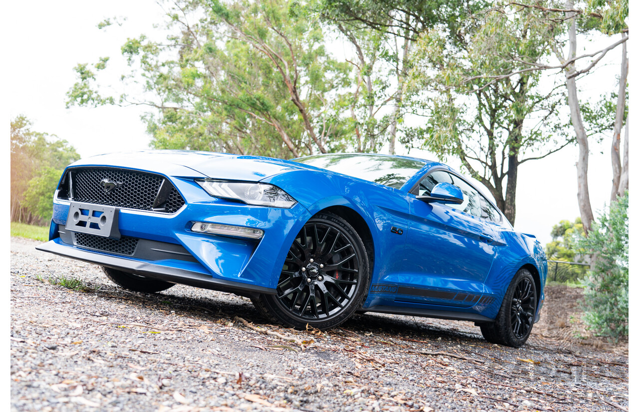 3/2021 Ford Mustang GT Fastback FN MY21 2d Coupe Velocity Blue V8 5.0L
