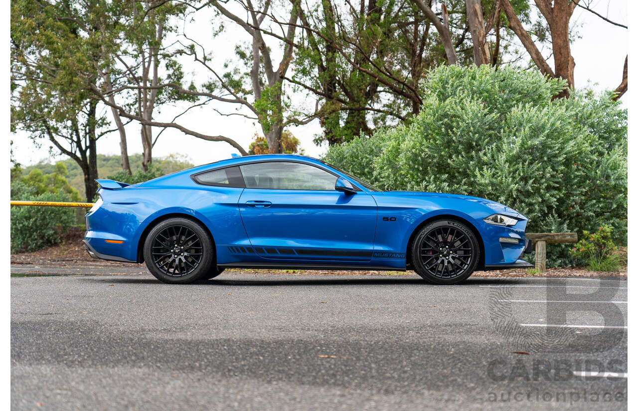 3/2021 Ford Mustang GT Fastback FN MY21 2d Coupe Velocity Blue V8 5.0L