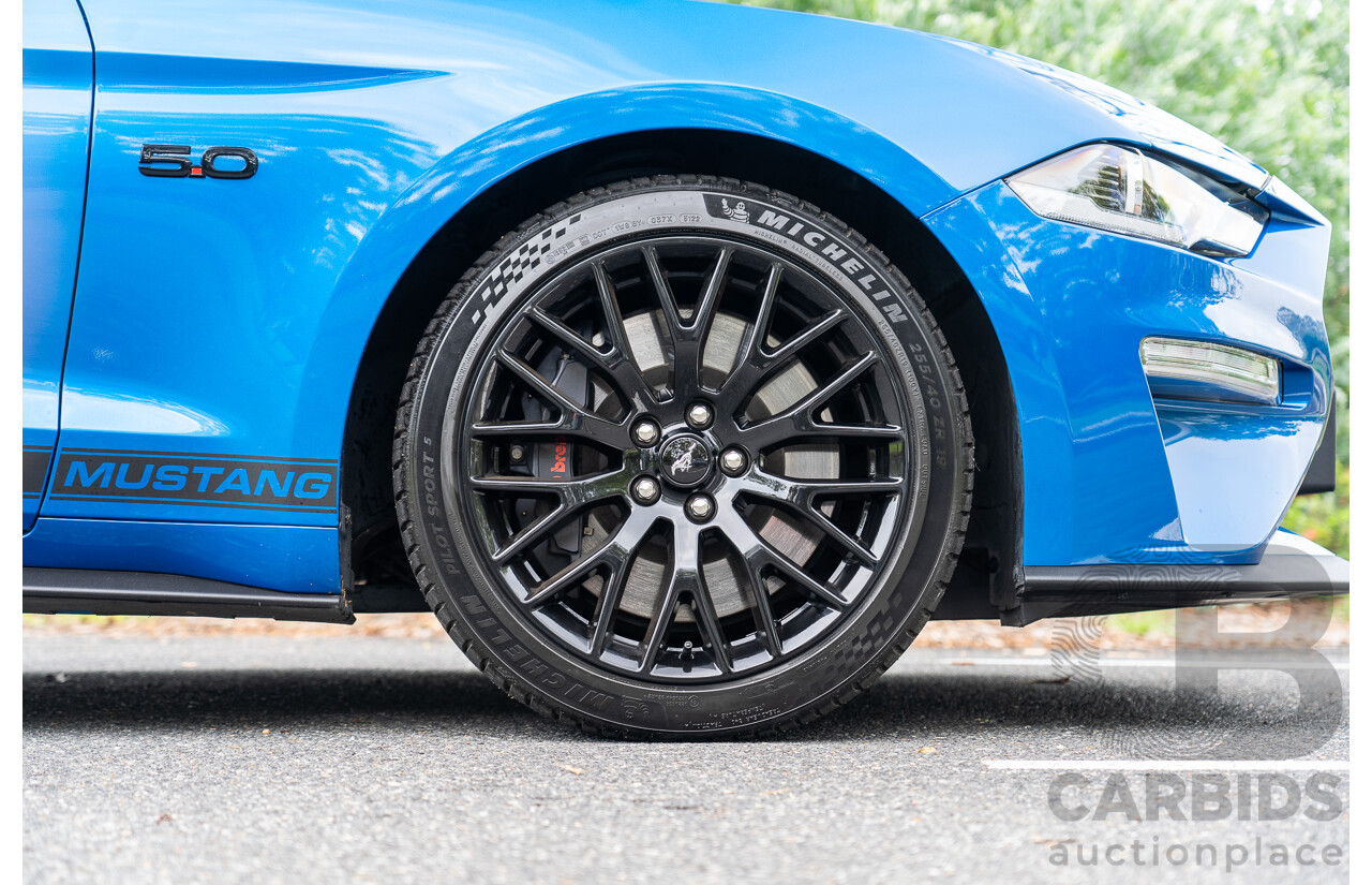 3/2021 Ford Mustang GT Fastback FN MY21 2d Coupe Velocity Blue V8 5.0L