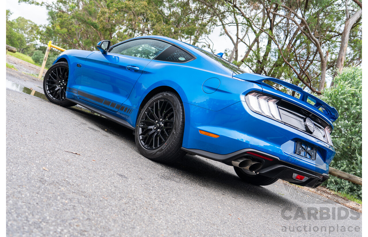 3/2021 Ford Mustang GT Fastback FN MY21 2d Coupe Velocity Blue V8 5.0L