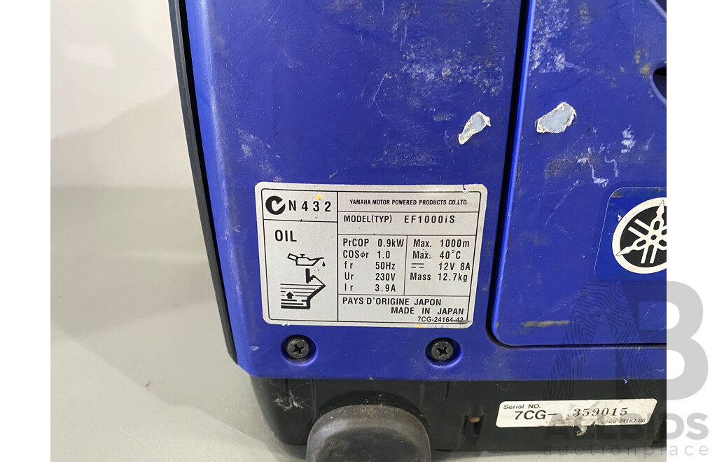 YAMAHA EF1000iS Inverter Generator - ORP $1799