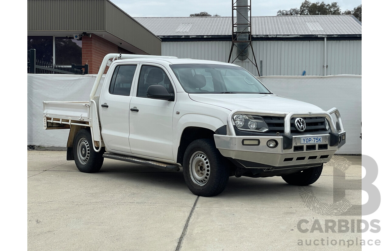 11/12 Volkswagen Amarok TDI420 (4x4) 4x4 2H MY12.5 Dual C/Chas White 2.0L