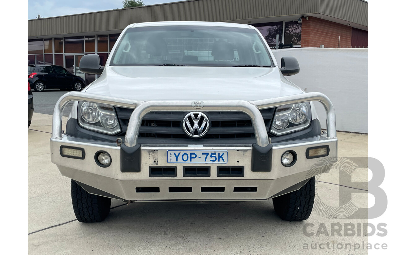 11/12 Volkswagen Amarok TDI420 (4x4) 4x4 2H MY12.5 Dual C/Chas White 2.0L