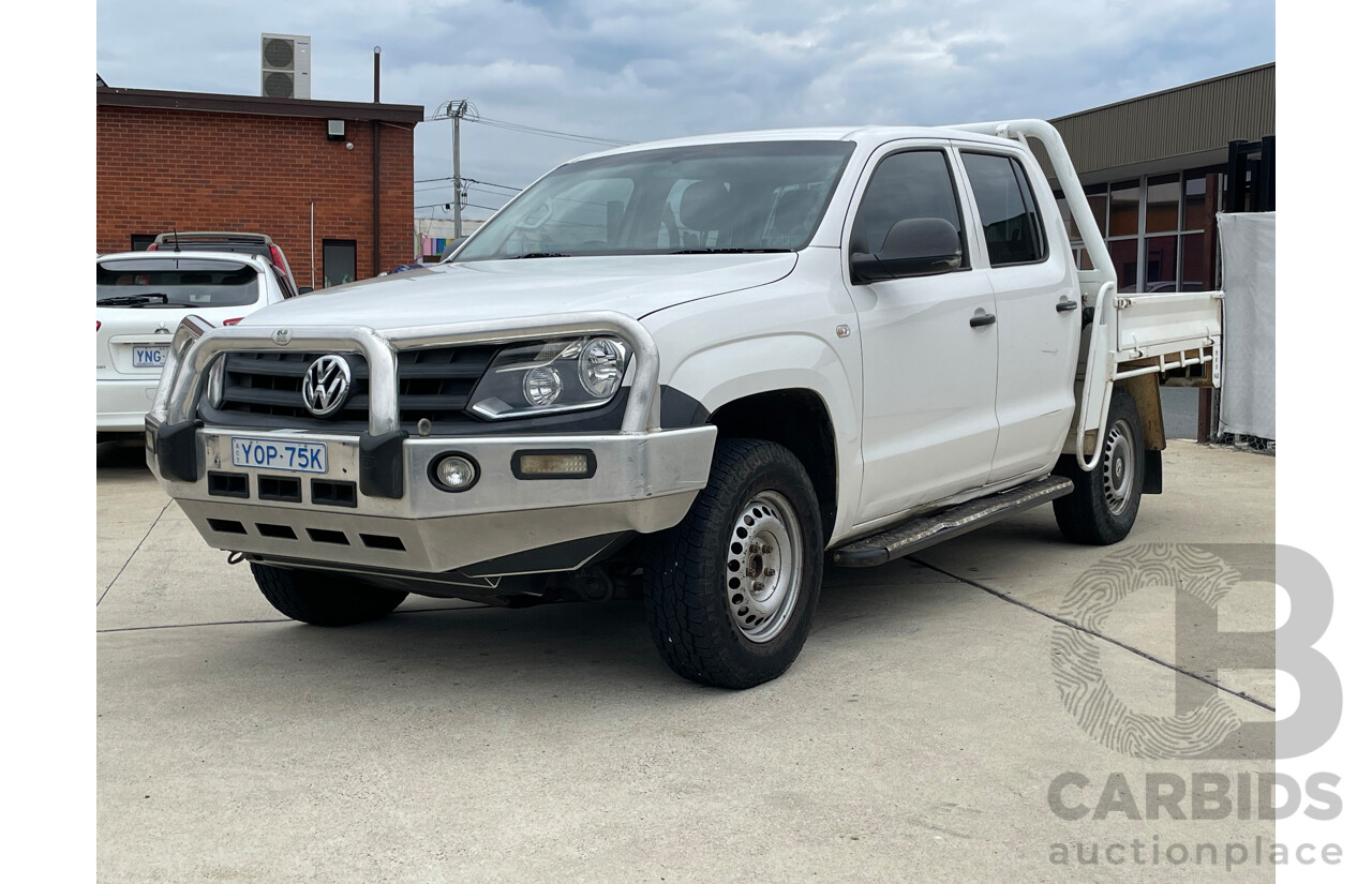 11/12 Volkswagen Amarok TDI420 (4x4) 4x4 2H MY12.5 Dual C/Chas White 2.0L