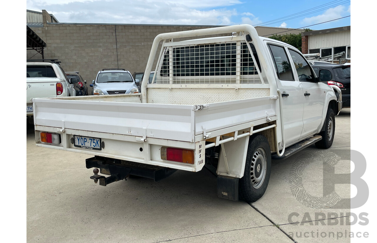 11/12 Volkswagen Amarok TDI420 (4x4) 4x4 2H MY12.5 Dual C/Chas White 2.0L