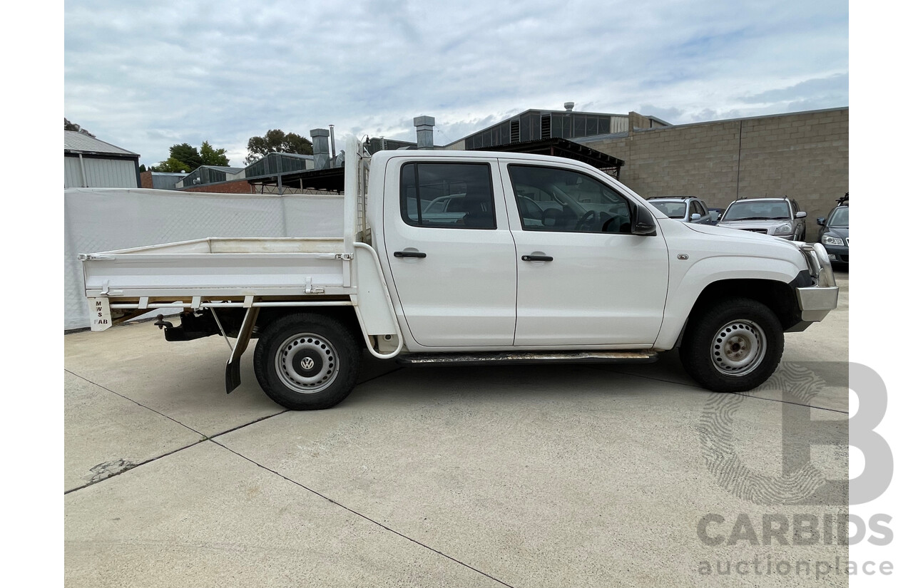 11/12 Volkswagen Amarok TDI420 (4x4) 4x4 2H MY12.5 Dual C/Chas White 2.0L