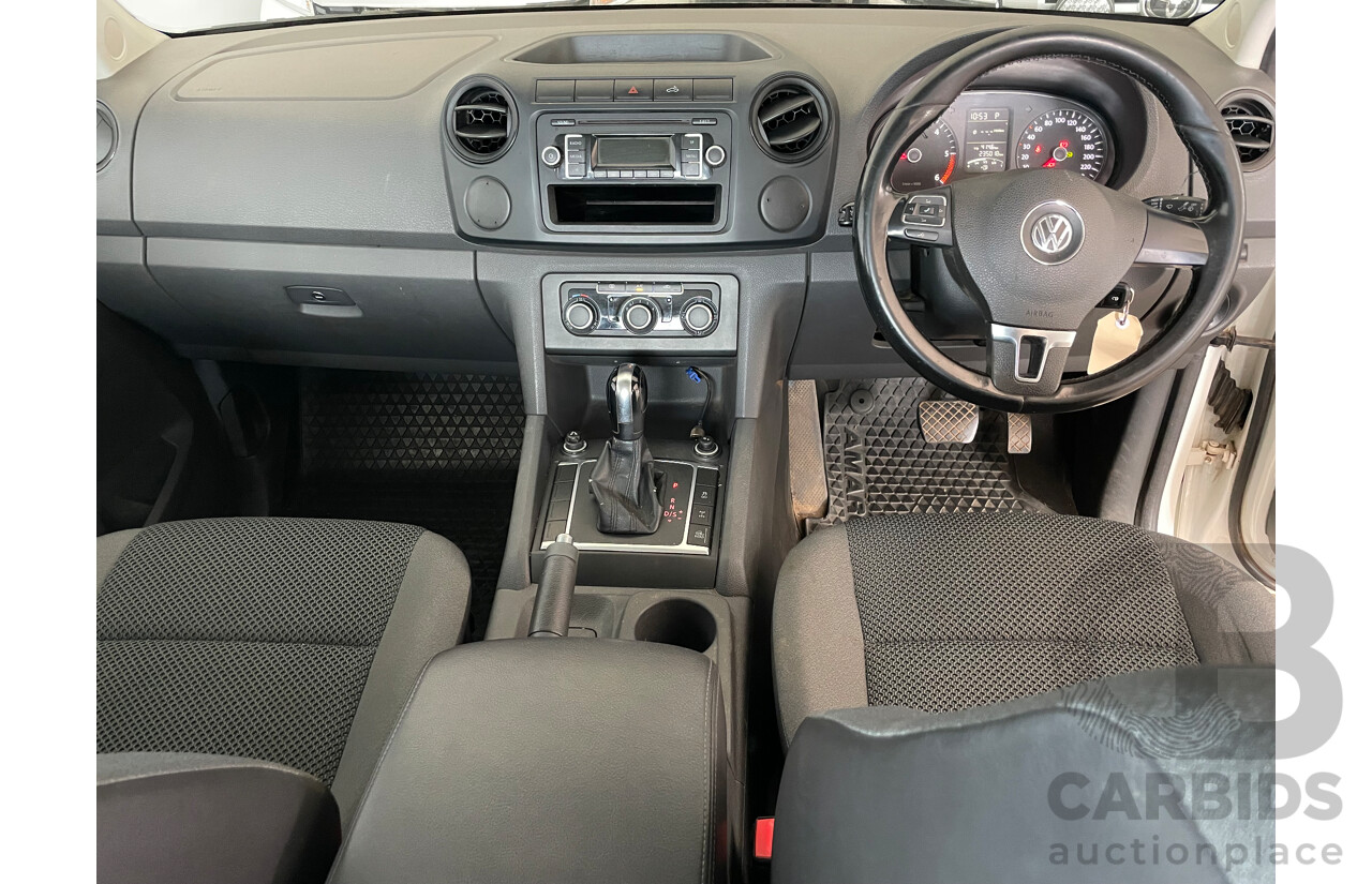 11/12 Volkswagen Amarok TDI420 (4x4) 4x4 2H MY12.5 Dual C/Chas White 2.0L