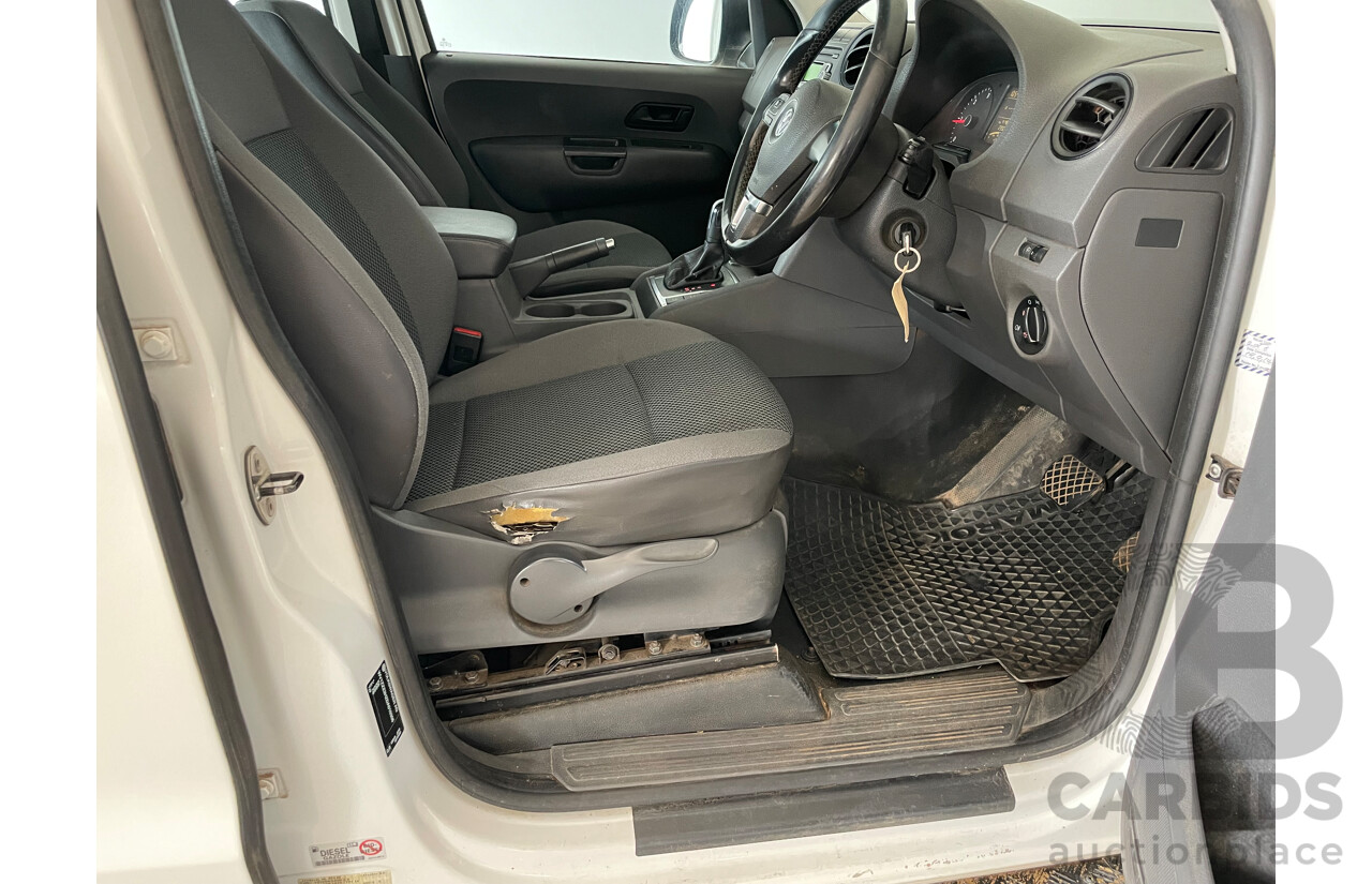 11/12 Volkswagen Amarok TDI420 (4x4) 4x4 2H MY12.5 Dual C/Chas White 2.0L