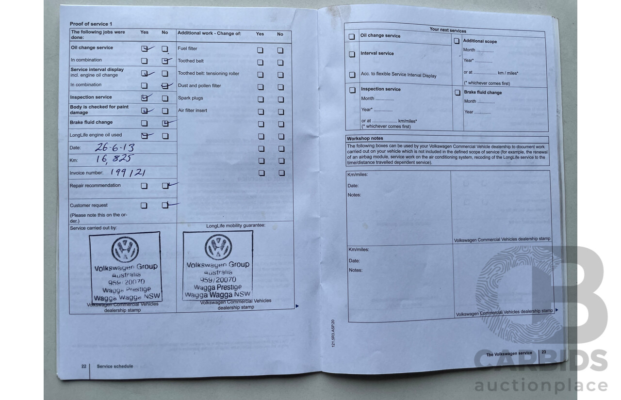 11/12 Volkswagen Amarok TDI420 (4x4) 4x4 2H MY12.5 Dual C/Chas White 2.0L