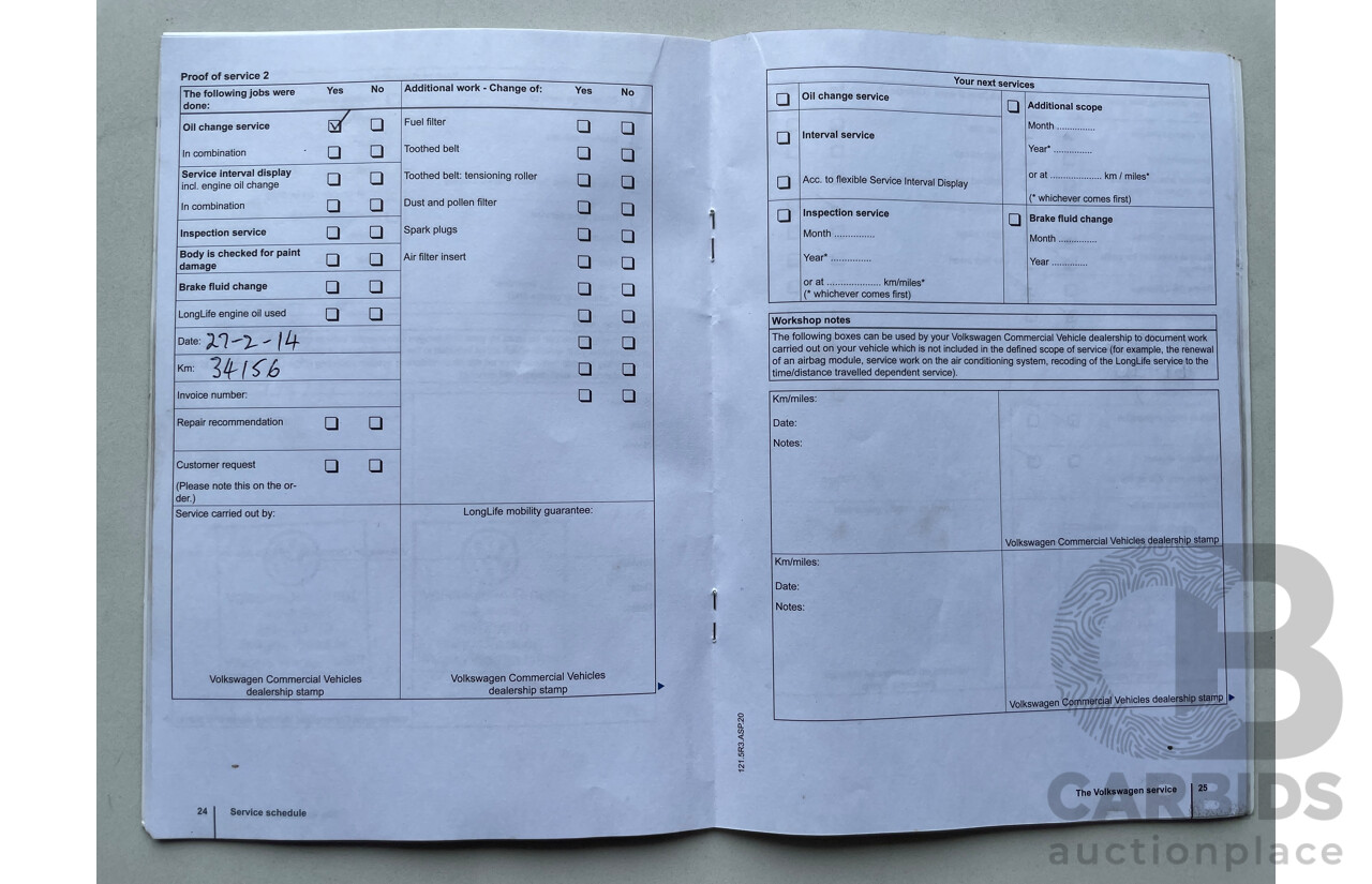 11/12 Volkswagen Amarok TDI420 (4x4) 4x4 2H MY12.5 Dual C/Chas White 2.0L