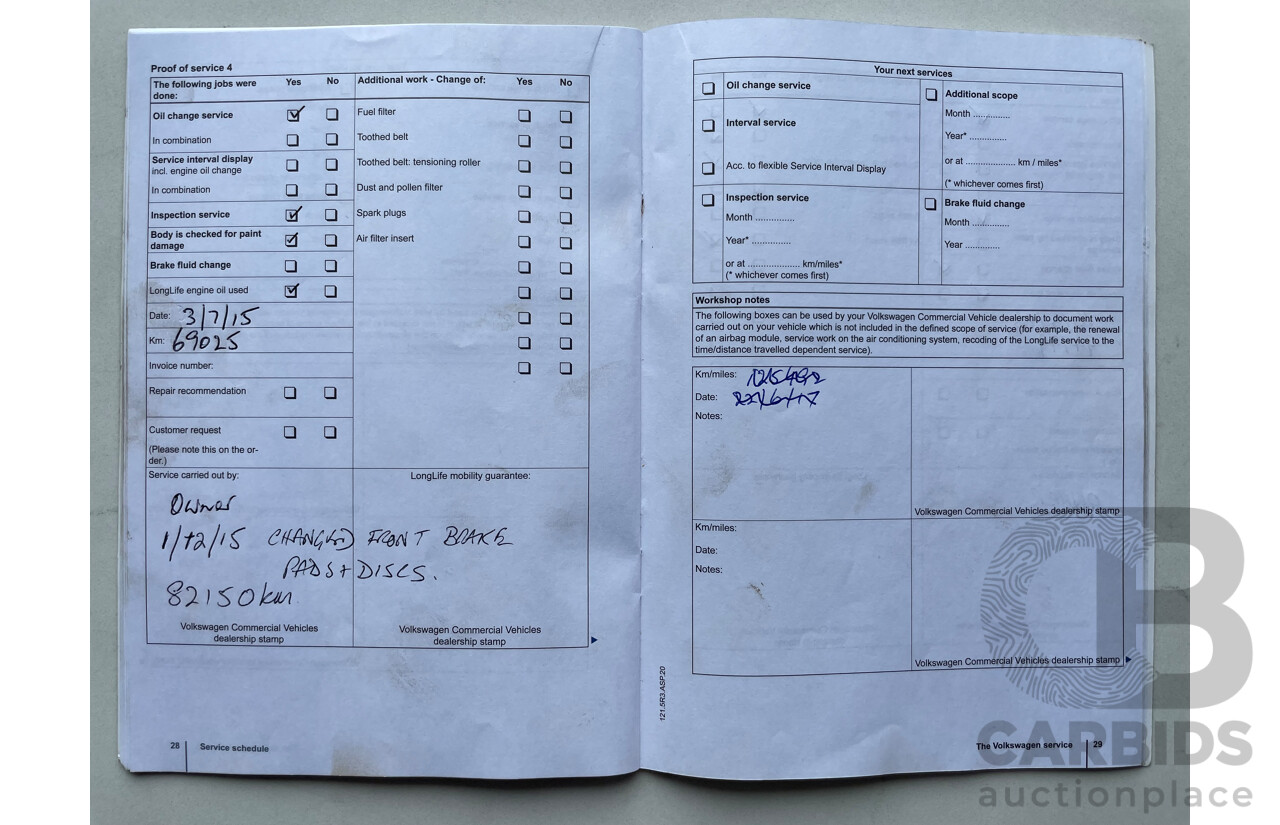 11/12 Volkswagen Amarok TDI420 (4x4) 4x4 2H MY12.5 Dual C/Chas White 2.0L