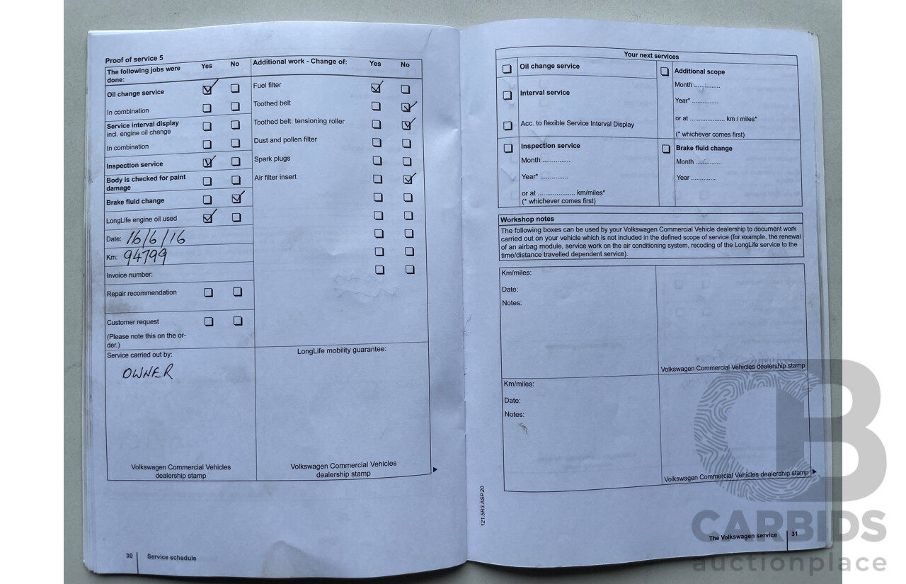 11/12 Volkswagen Amarok TDI420 (4x4) 4x4 2H MY12.5 Dual C/Chas White 2.0L