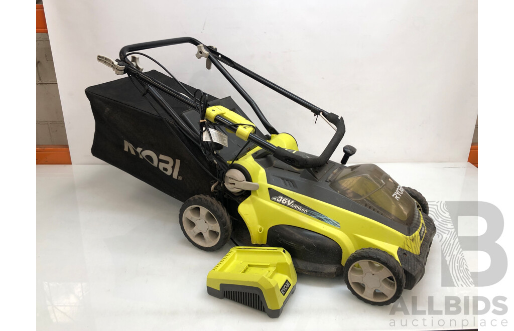 Ryobi RLM36B40H. Electric Lawn Mower with 36V Single Battery Charger