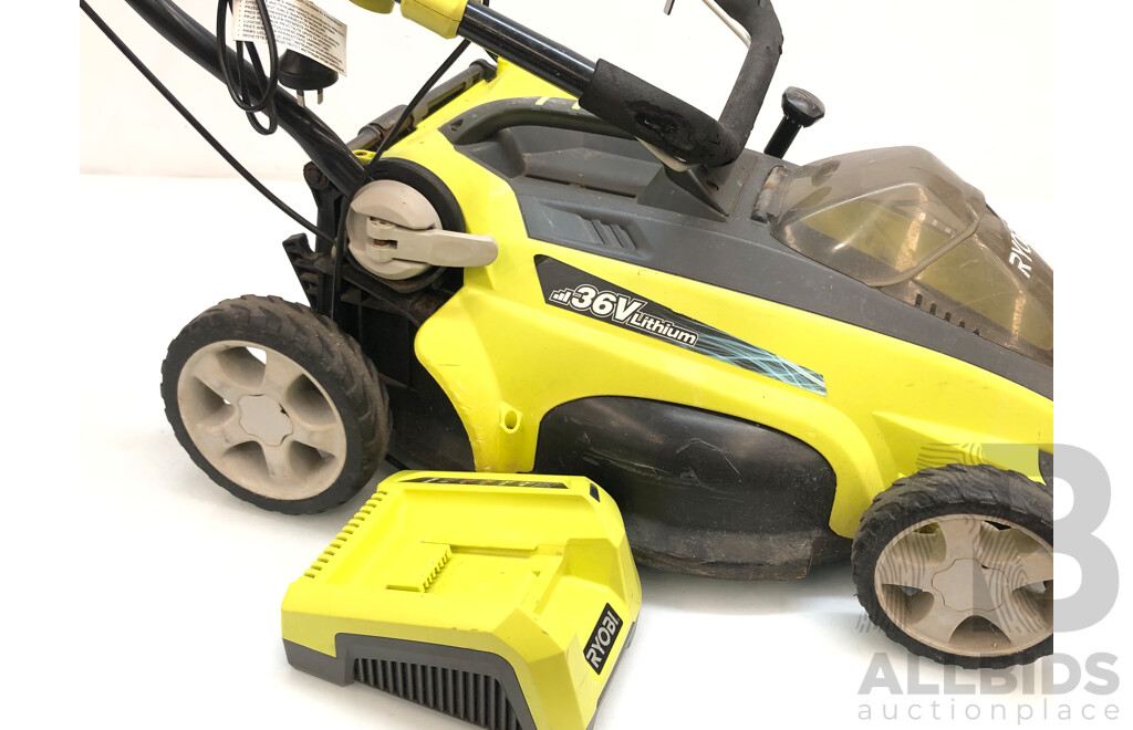 Ryobi RLM36B40H. Electric Lawn Mower with 36V Single Battery Charger