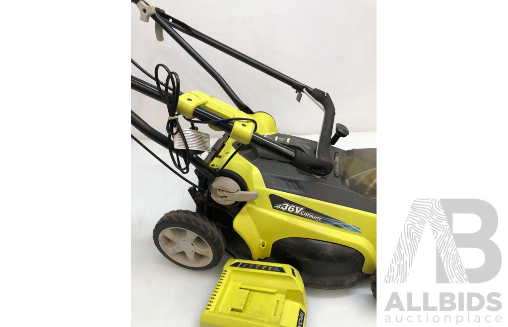 Ryobi RLM36B40H. Electric Lawn Mower with 36V Single Battery Charger
