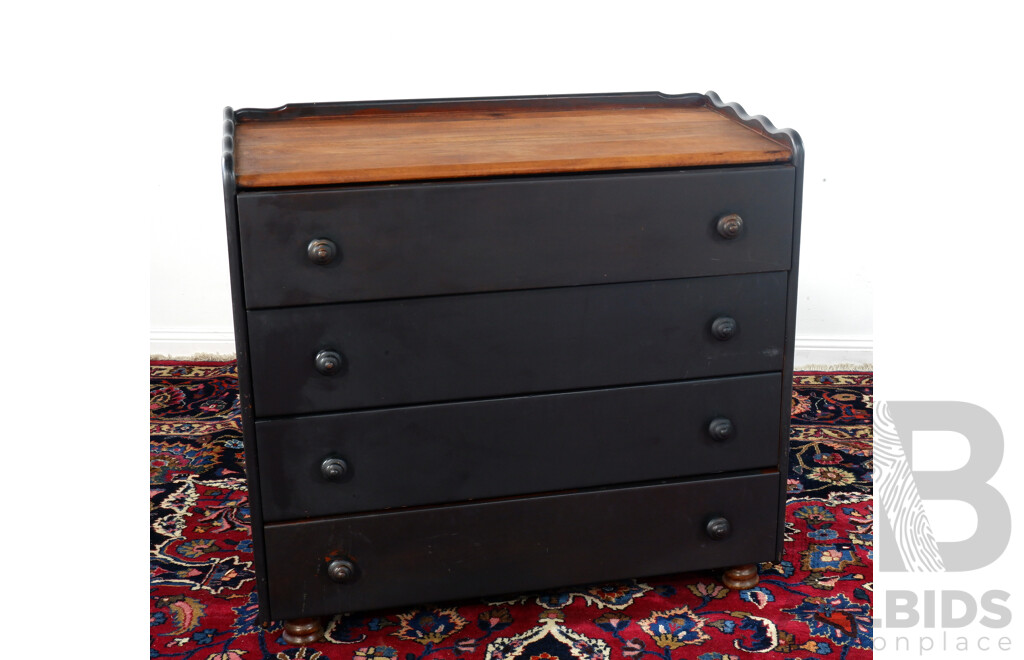 Painted Chest of Four Drawers