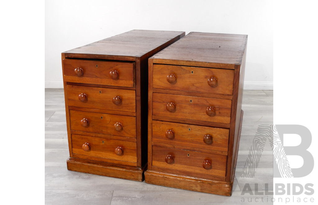Pair of Vintage Mahogany Partners Desk Bases