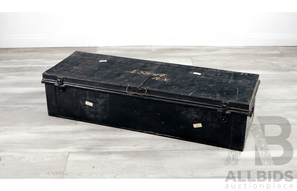 Vintage Metal Military Trunk