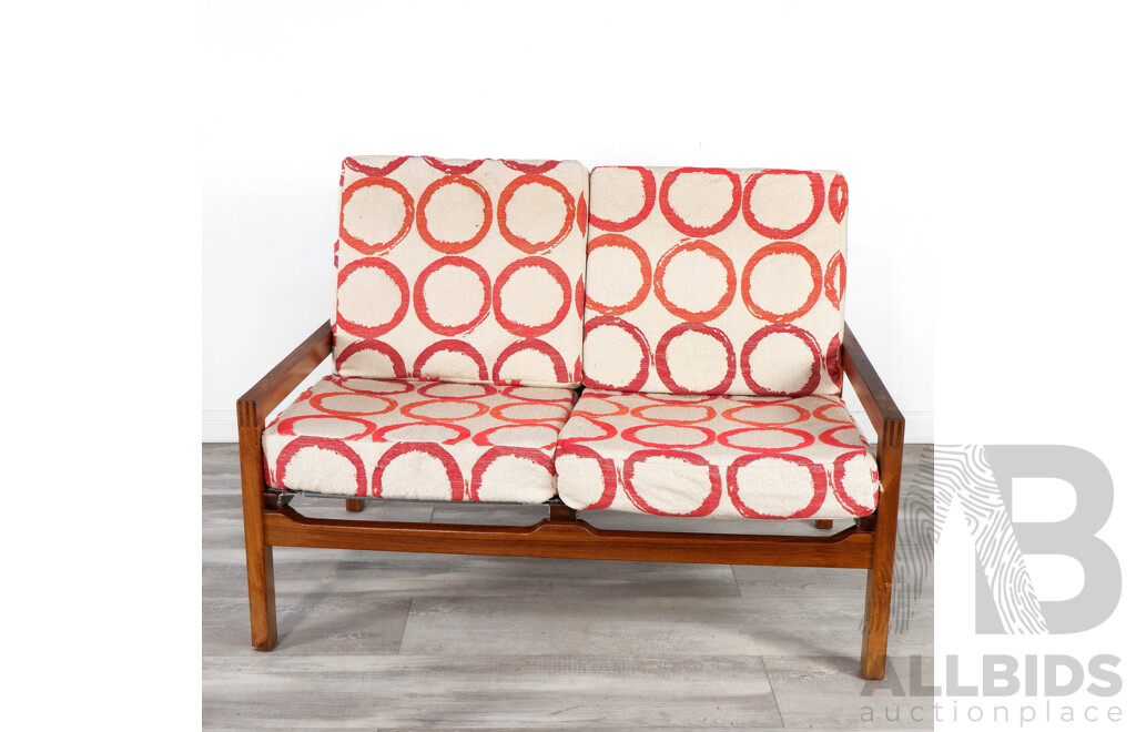 Mid Century Blackwood Framed Lounge Suite