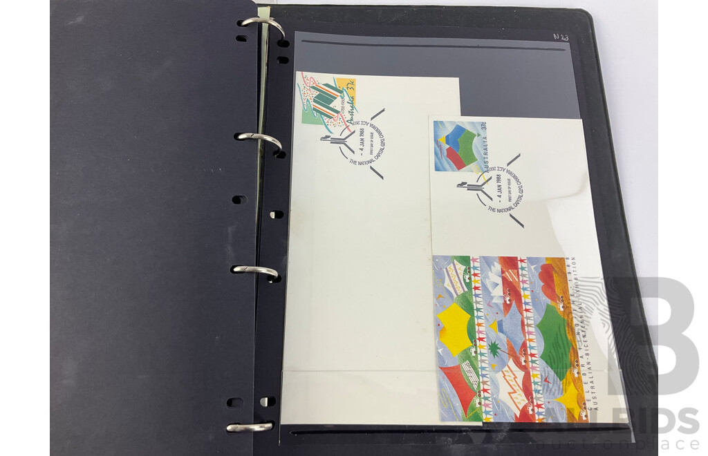 Australian 1984/88 Mint Stamp Blocks with 1988 First Day Covers