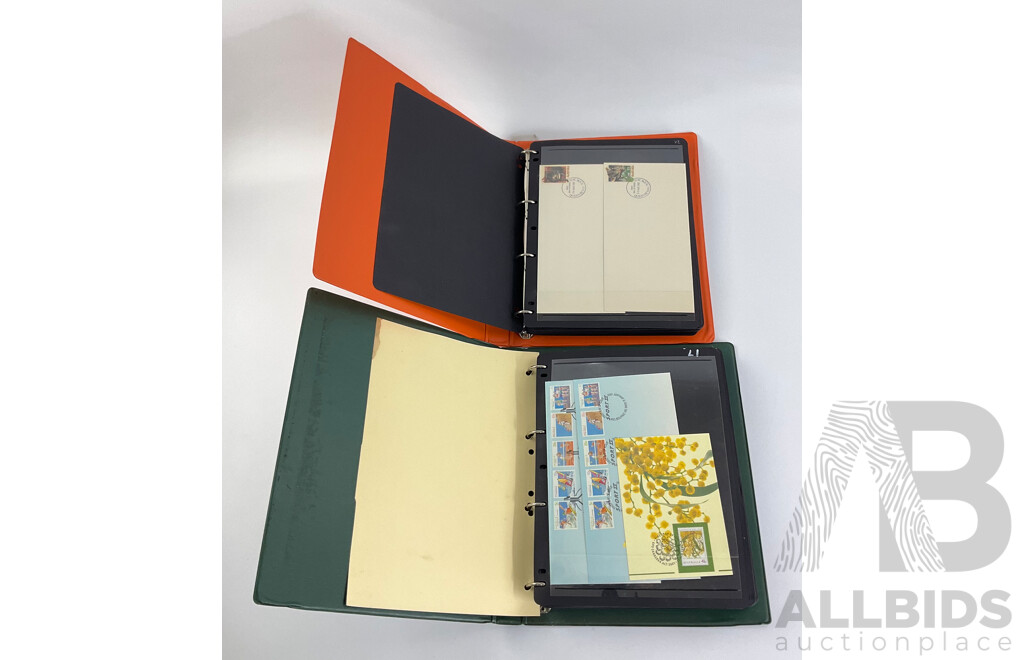 Two Albums of Australian First Day Covers, Examples Spanning 1986 to 1990