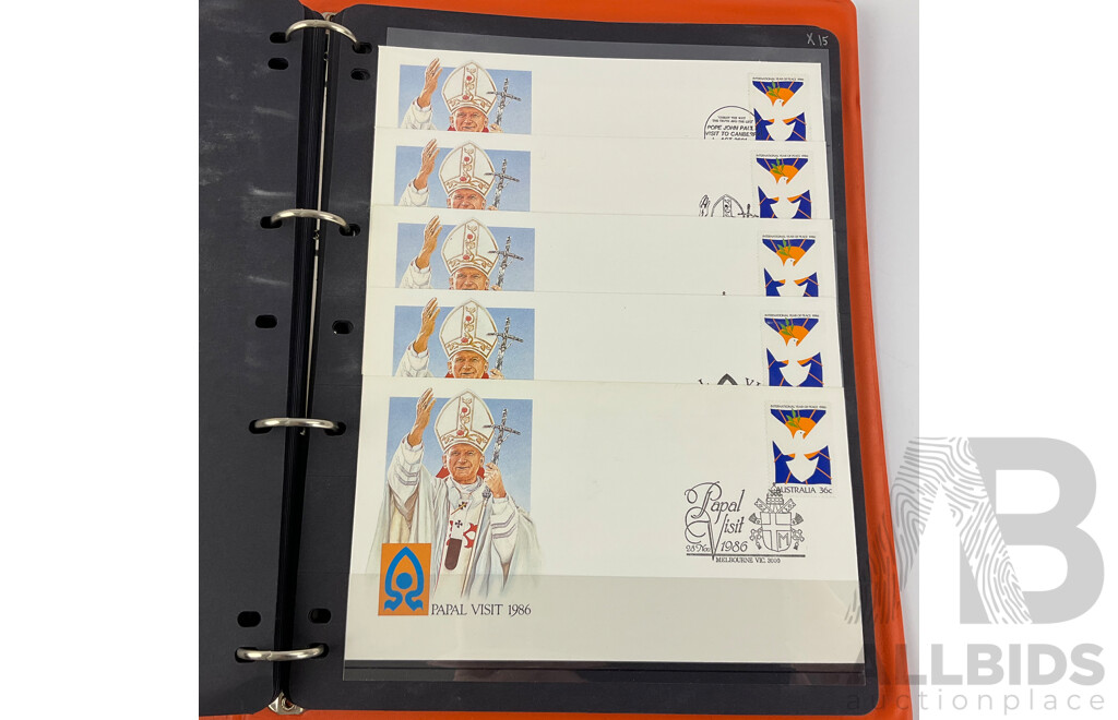 Two Albums of Australian First Day Covers, Examples Spanning 1986 to 1990