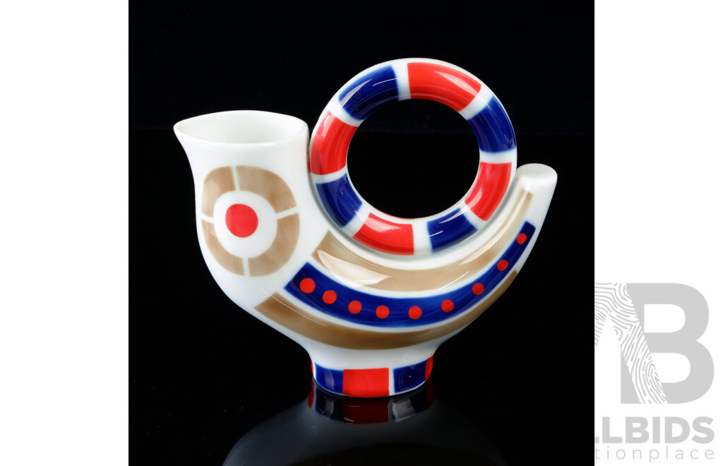 Mid Century Spanish Jarra Saradelos Porcelain Rooster Vase