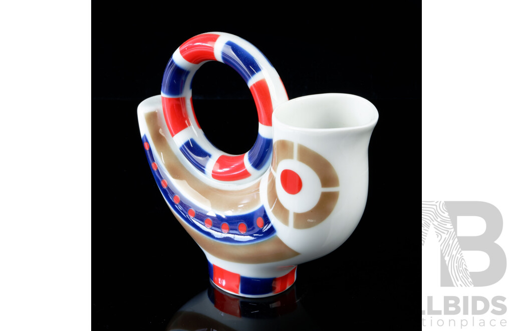 Mid Century Spanish Jarra Saradelos Porcelain Rooster Vase