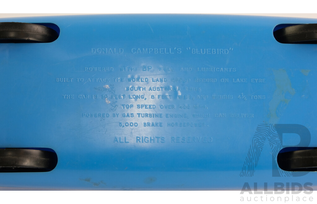 Donald Campbell's 'Bluebird' Plastic Toy Car