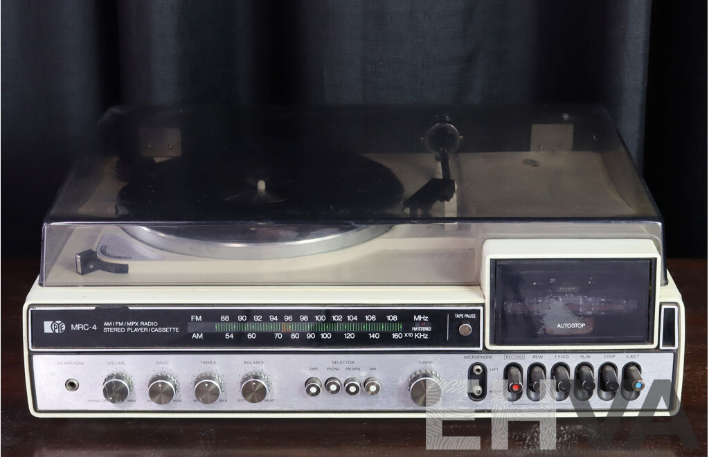 Vintage PYE MRC 4 AM FM MPX Radio Stereo Turntable Cassette Player