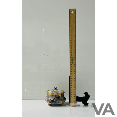 Vintage “flights of Fancy” Porcelain Music Box Playing “wind Beneath My Wings” From Lena Liu’s Enchanted Wings Heirloom Porcelain Music Box Collection