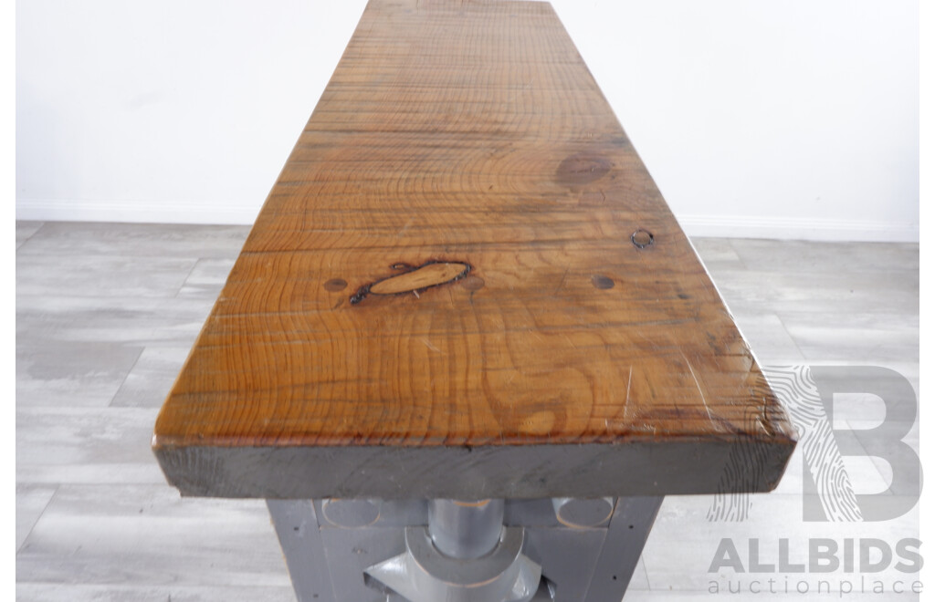 Bespoke Hall Table of Repurposed Industrial Moulds