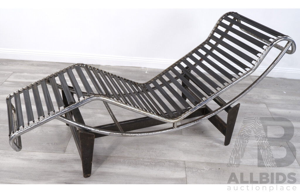 Le Corbusier Chaise Lounge with Cow Hide