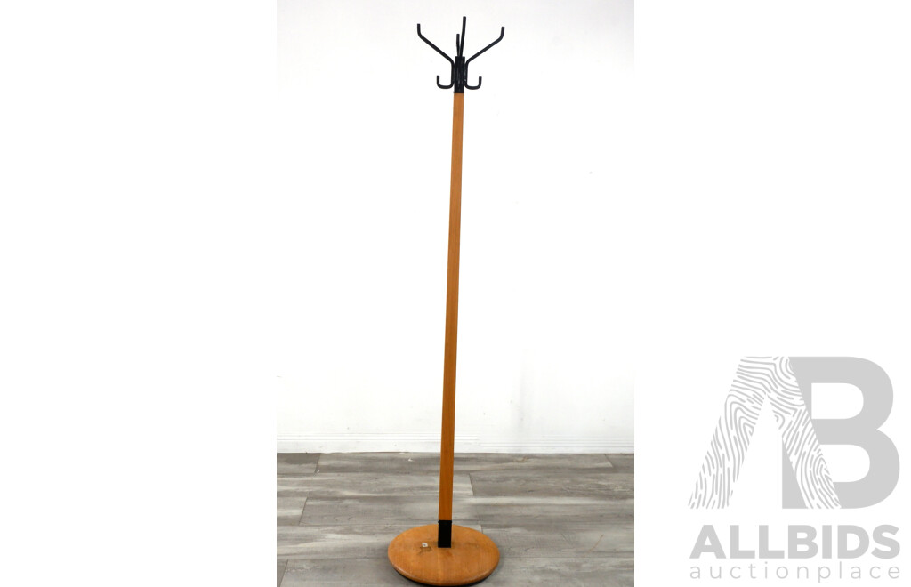 Vintage Silky Oak Coat Rack