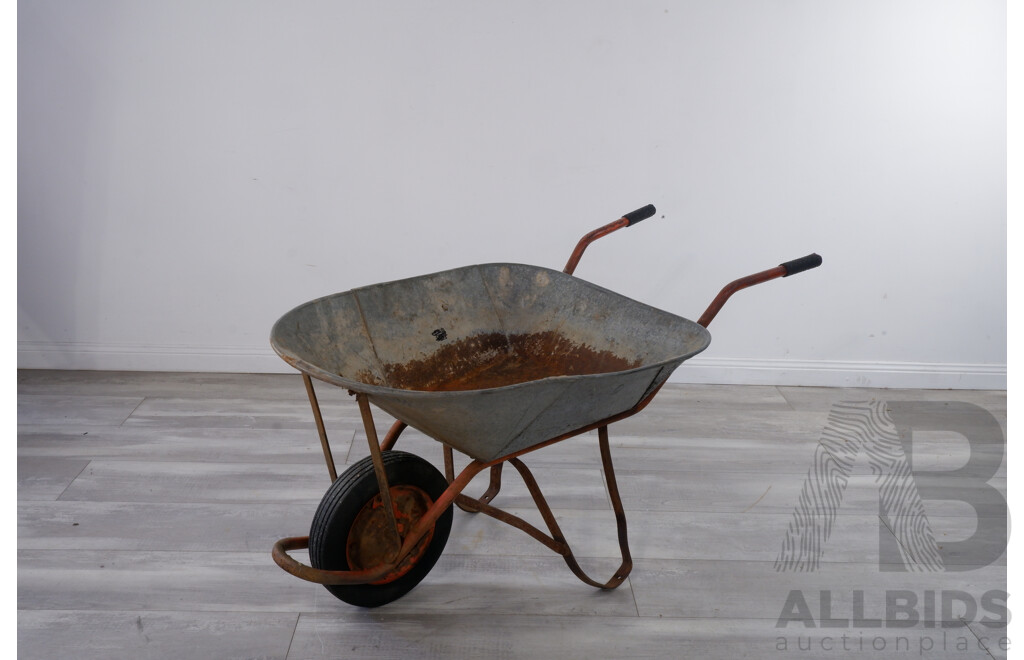 Metal Garden Wheelbarrow