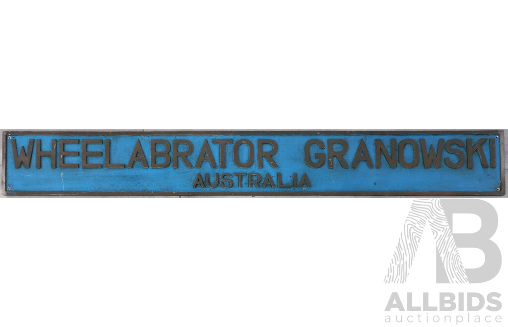 Cast Metal Advertising Sign