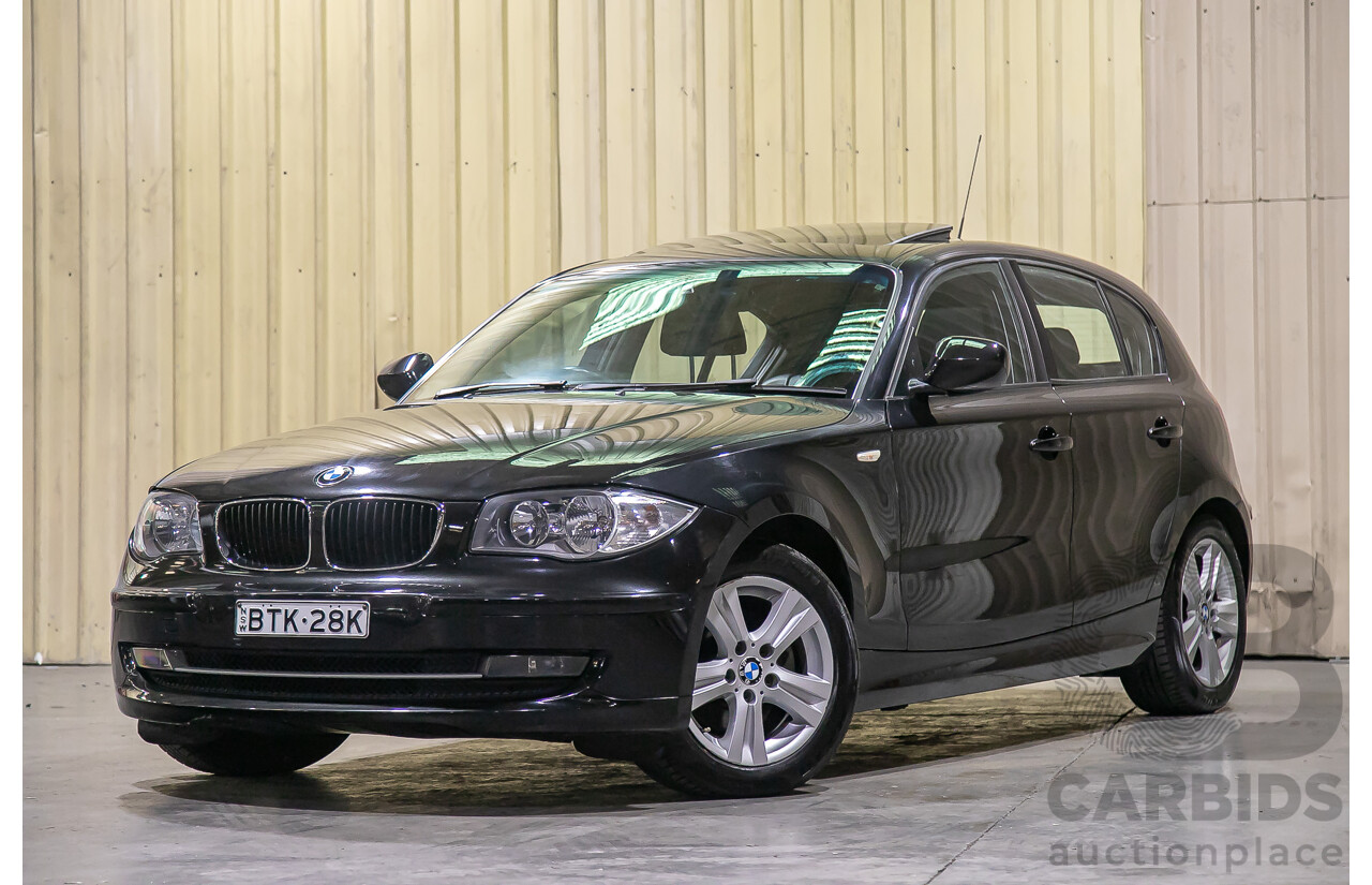 6/2010 BMW 118i E87 MY10 5d Hatchback Black 2.0L