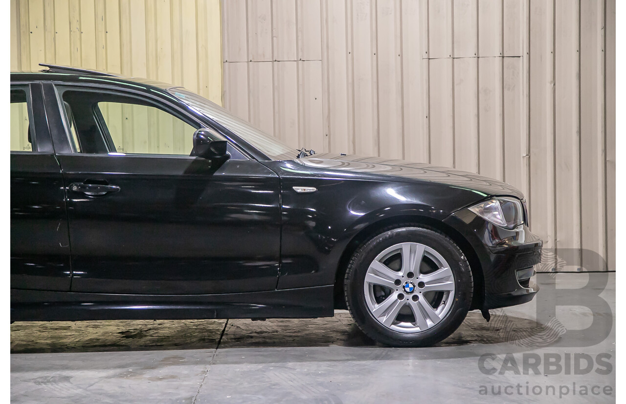 6/2010 BMW 118i E87 MY10 5d Hatchback Black 2.0L
