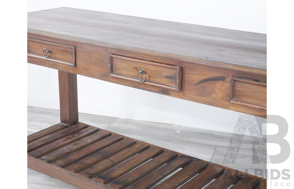 Good Timber Console Table with Three Drawers