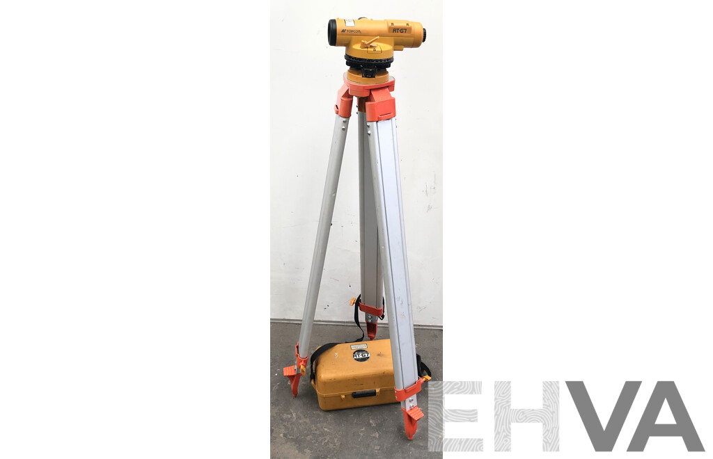 Topcon Optical Autolevel with Single Stage Flat Top Aluminium Surveyors Tripod