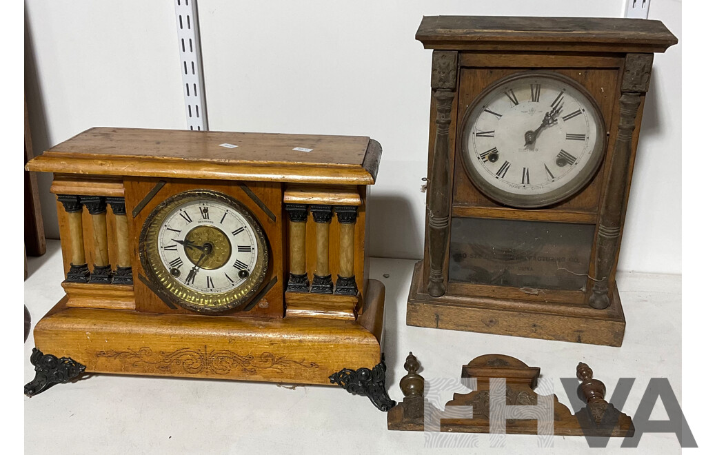 Two Antique Mantle Clocks for Restoration