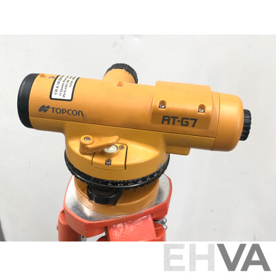 Topcon Optical Autolevel with Single Stage Flat Top Aluminium Surveyors Tripod