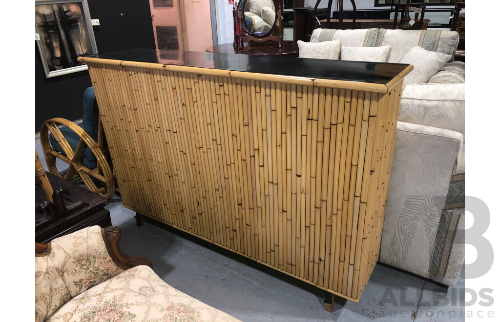 Vintage Bamboo Bar Unit