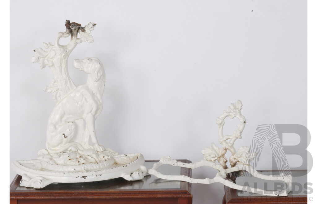 Cast Iron Umbrella Stand with Hunting Dog