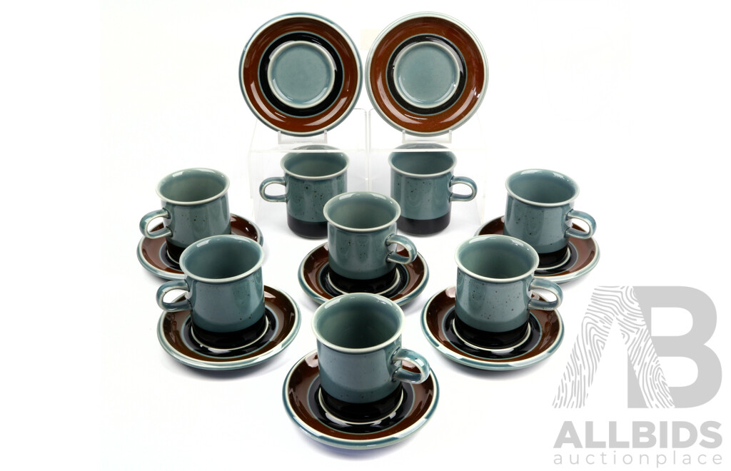 Mid Century Arabia Ceramic 16 Piece Coffee Set